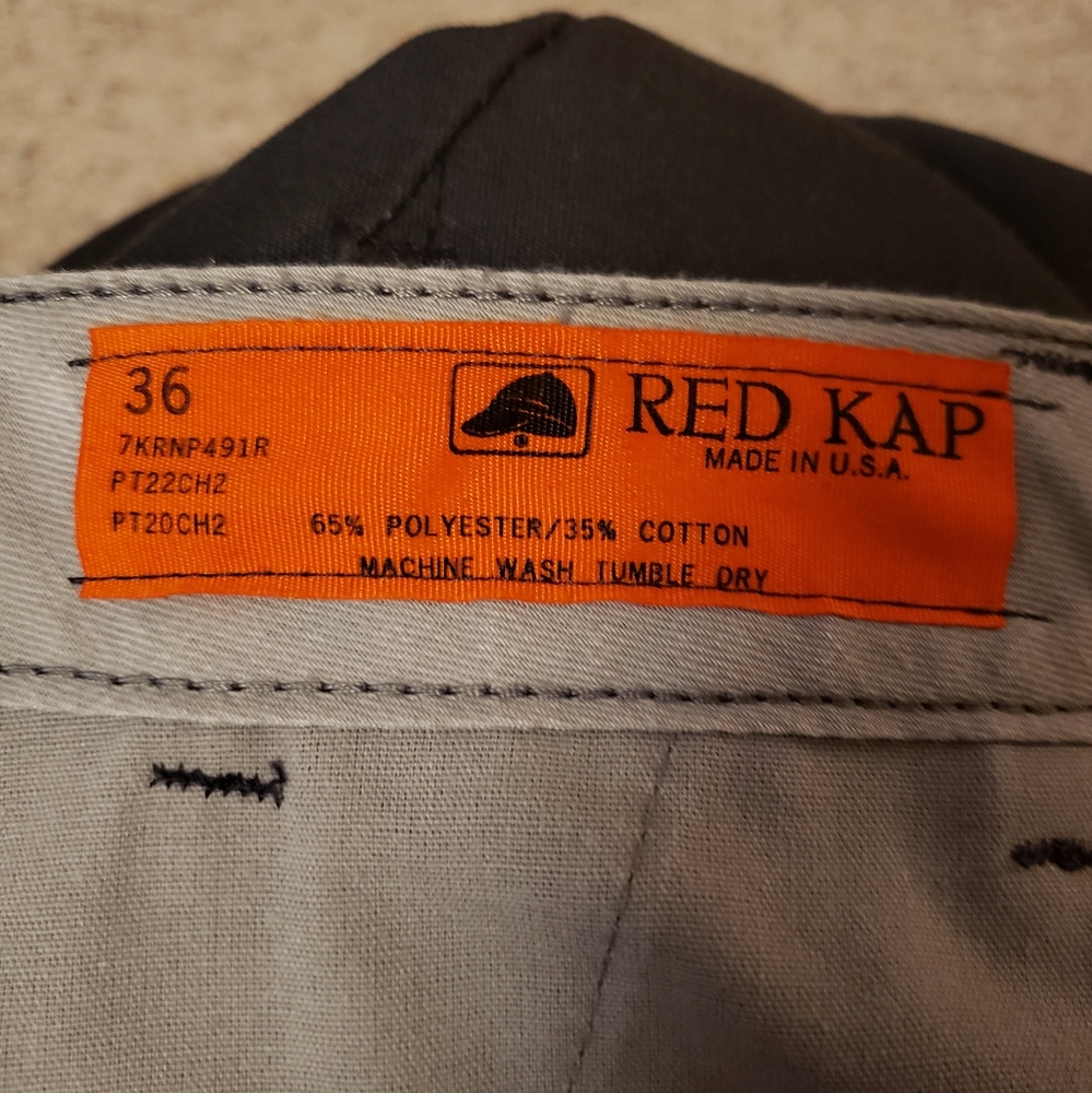Vintage Red Kap, 36 x 33, like new, dark gray pant.